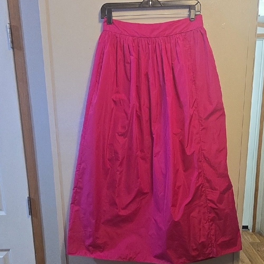 Zara Pink Maxi A-Line Pleated Skirt